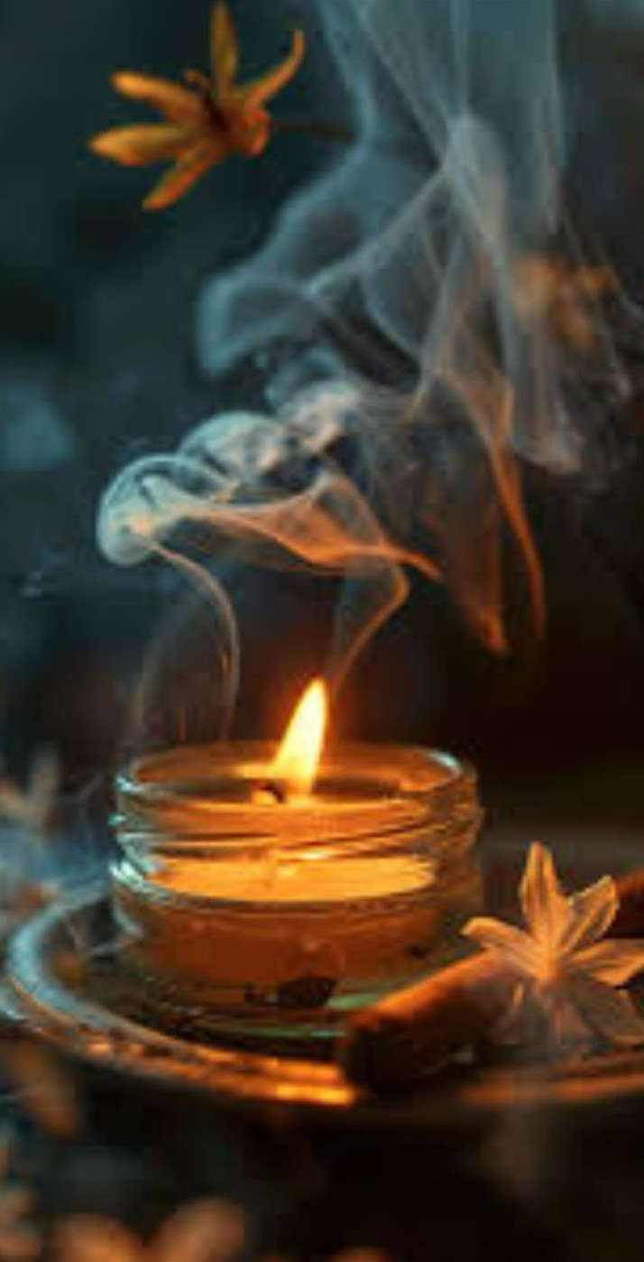 Rituel traditionnel africain avec bougie allumée et fumée d'encens pour le retour de l'être aimé par Professeur Adama